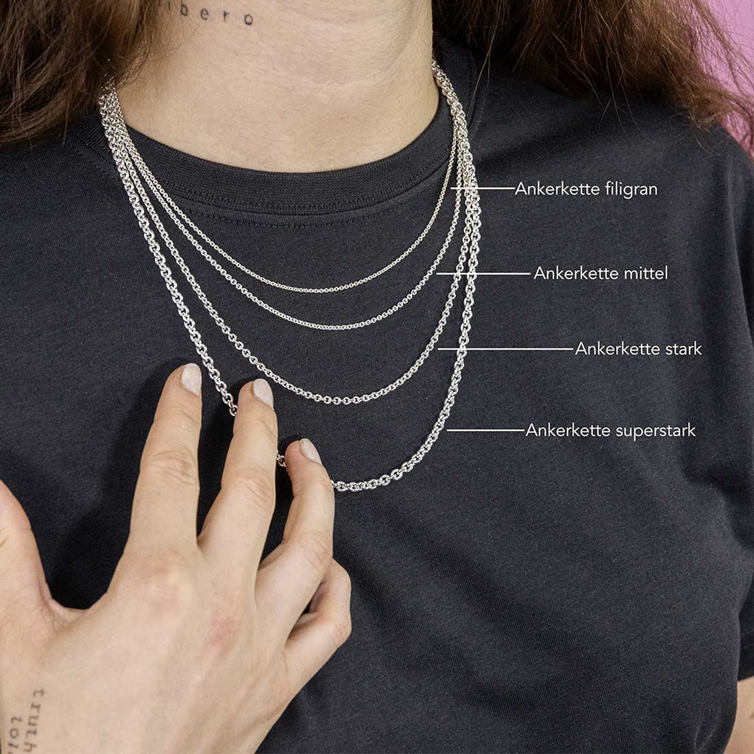 Ankerkette "superstark" Sterlingsilber