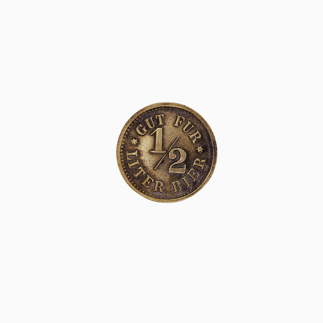 Historisches Bierzeichen | rund Messing | Gebrüder Handtmann | Ansteck-Pin