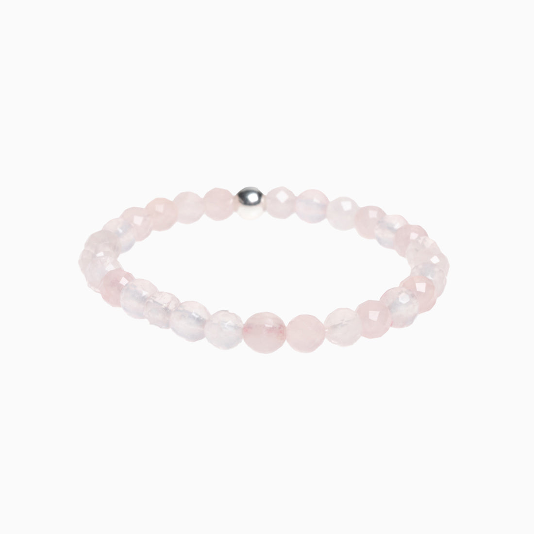 Edelsteinarmband "Porta Bavaria" Rosenquarz facettiert
