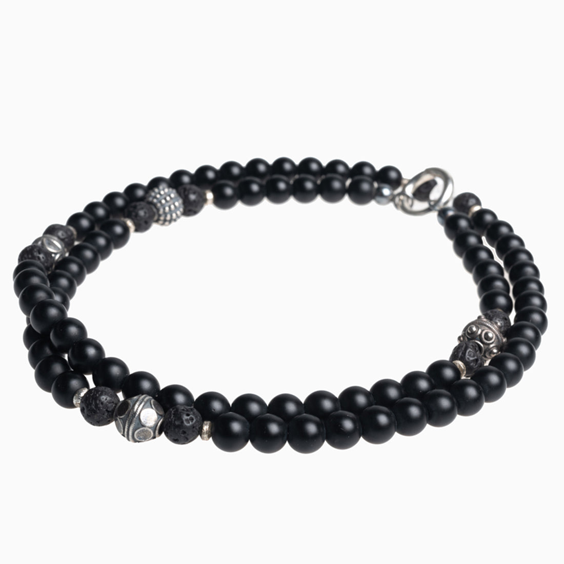 Edelstein-Halskette "Ave Bavaria" Onyx matt