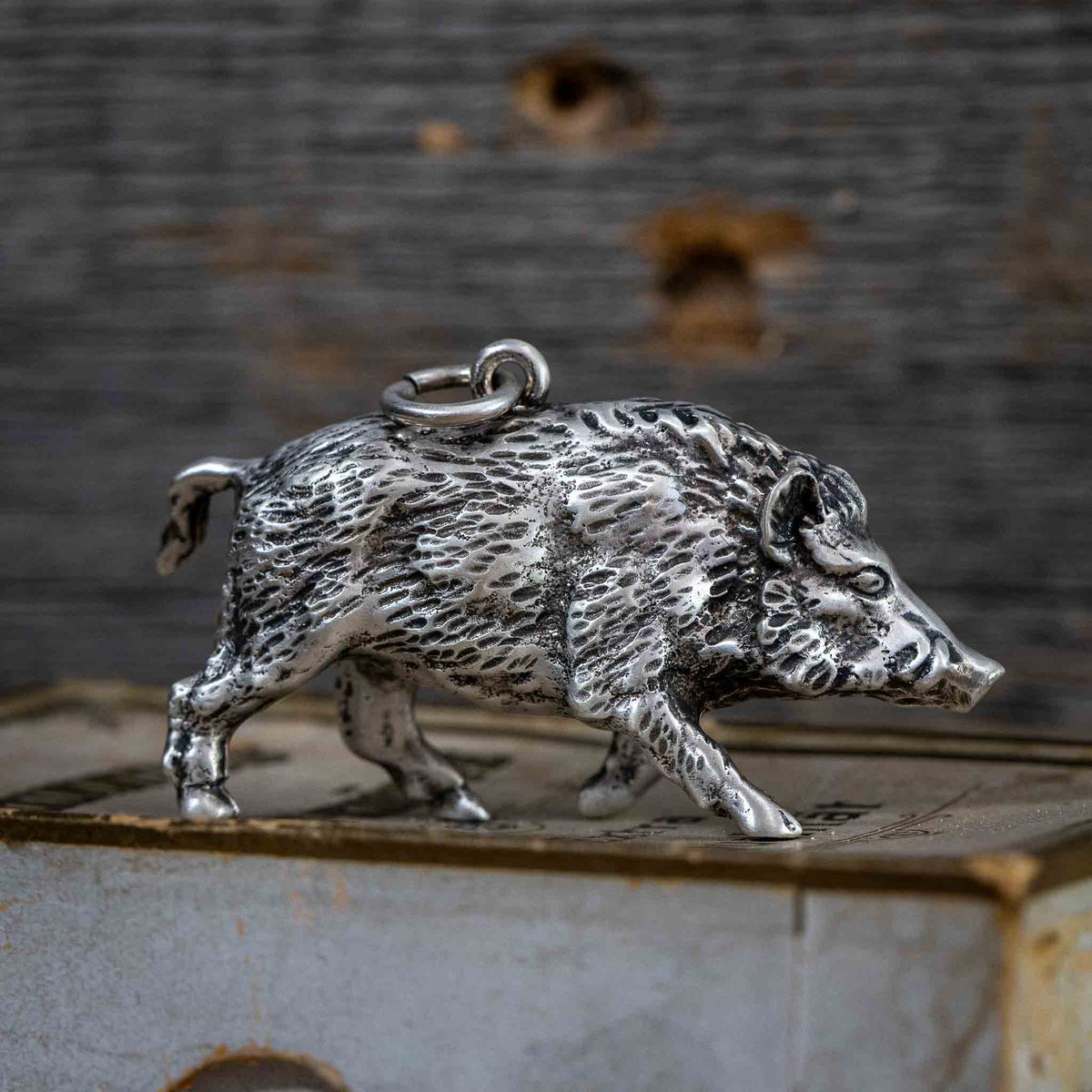 Historischer Keiler | Charivari-Anhänger | 835 Silber | Einzelstück