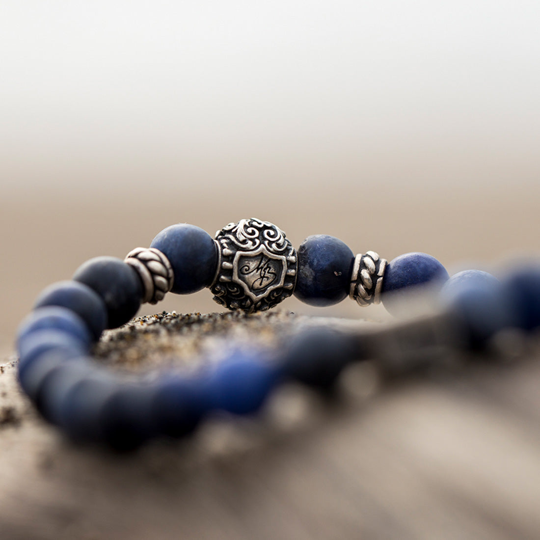 Hoamat-Armband "Chiemgaulöwe" Sodalith