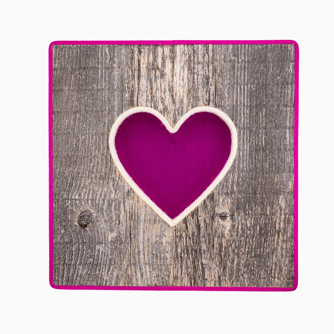 Alpen Kult-Quadrat mit Herz "lila, weis, pink"