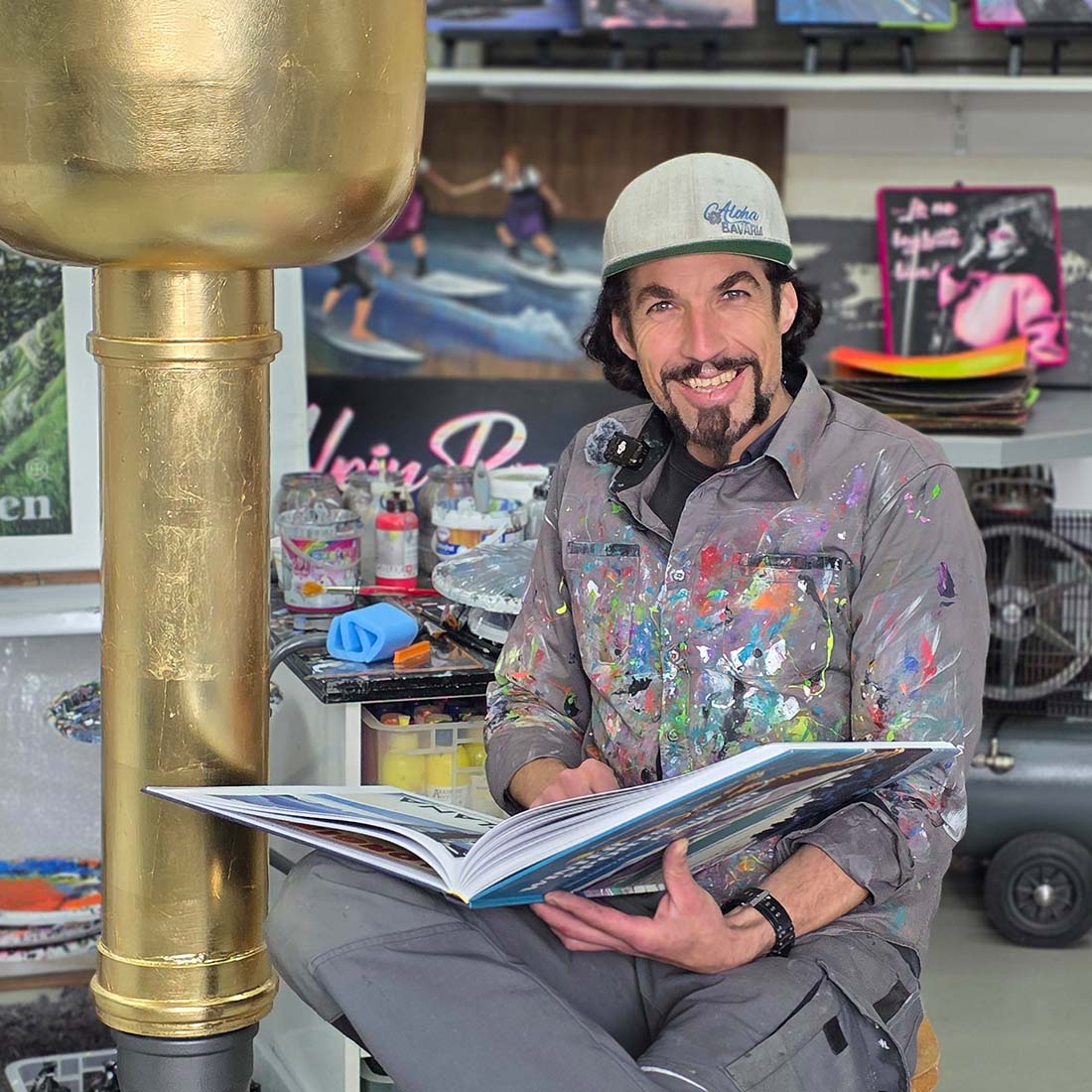 Gipfelkreuz-Anhänger "Zugspitze" 18 Karat Gelbgold vergoldet