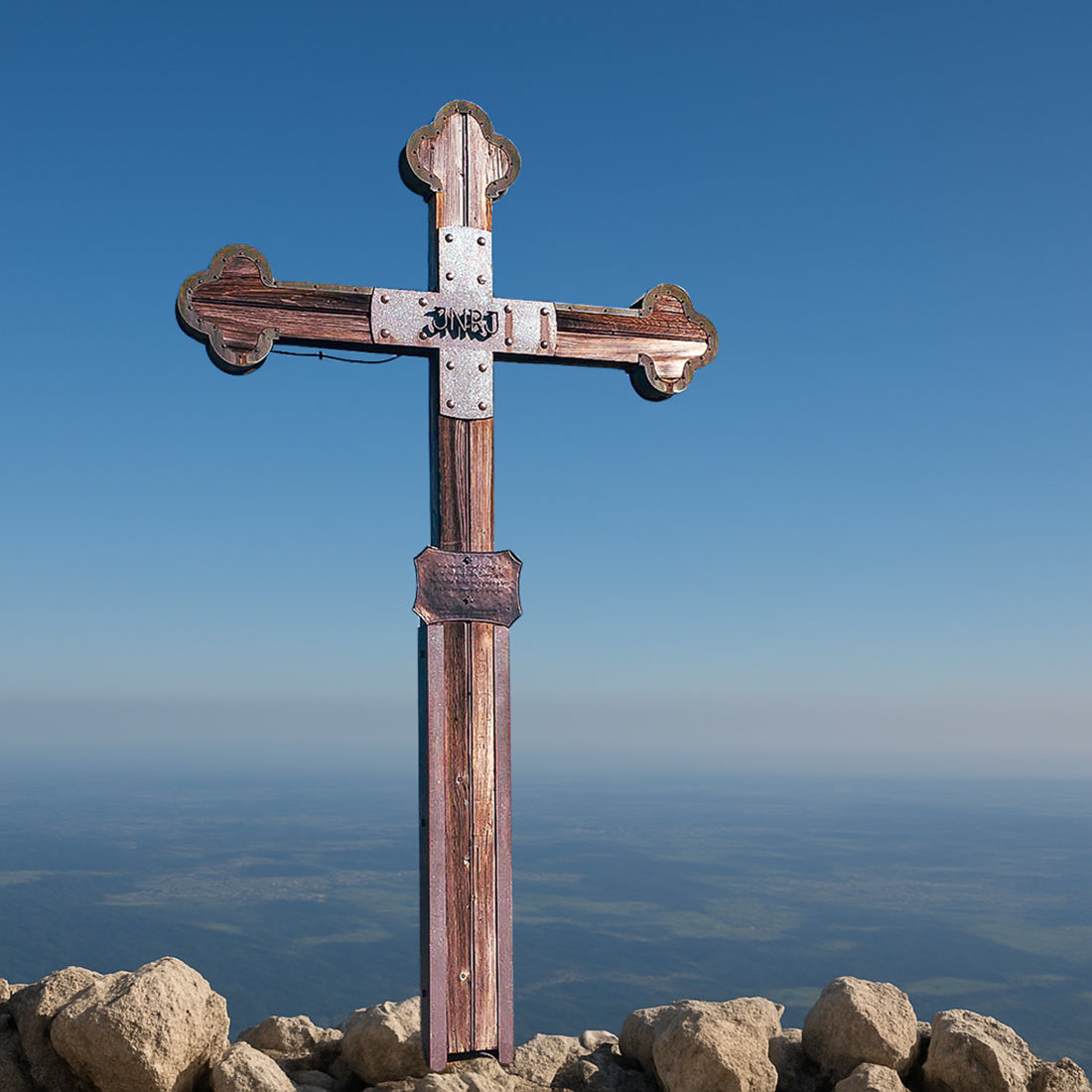 Gipfelkreuz-Anhänger "Wendelstein" Rubin