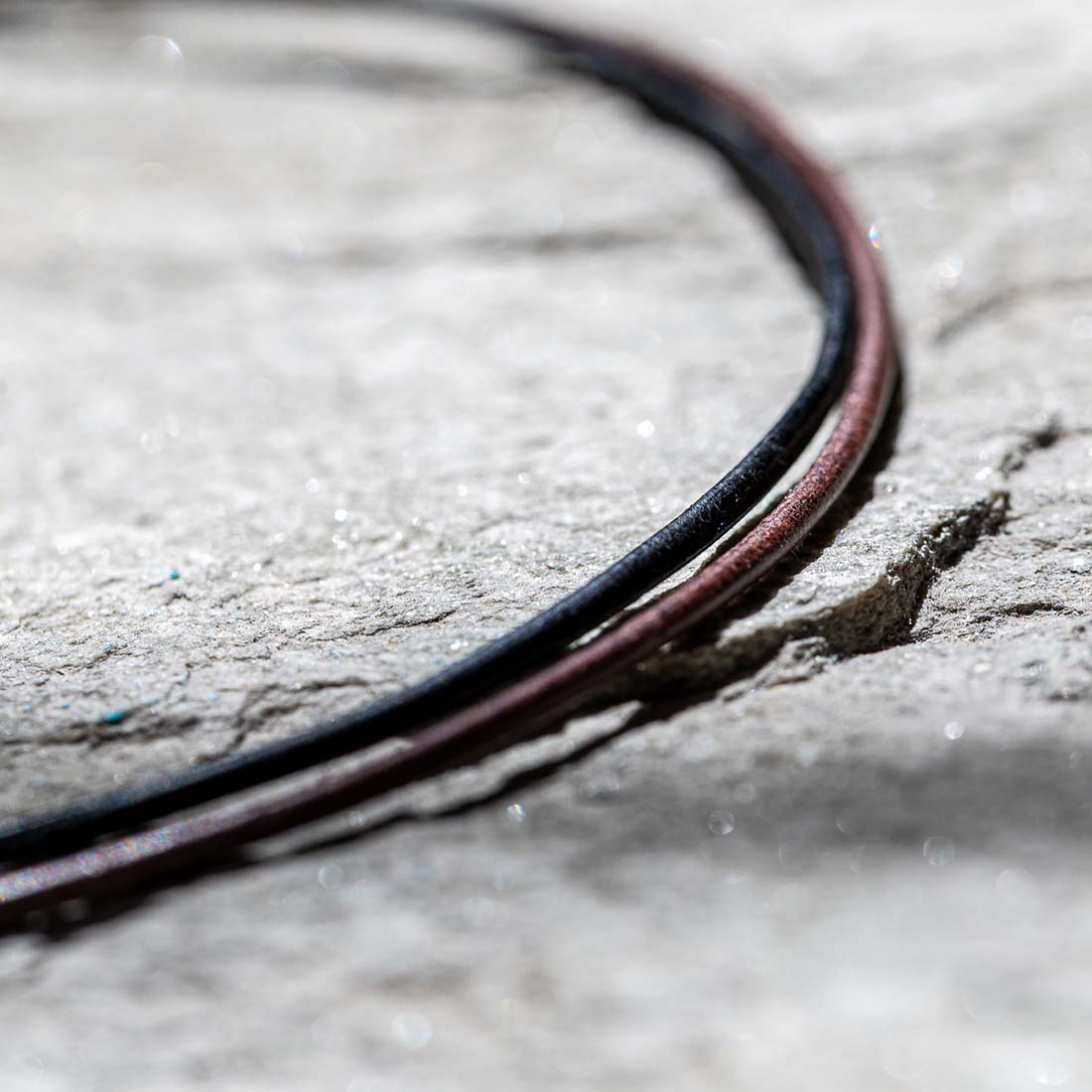 Lederband Natur 2 mm | Sterlingsilber Bajonettverschluss