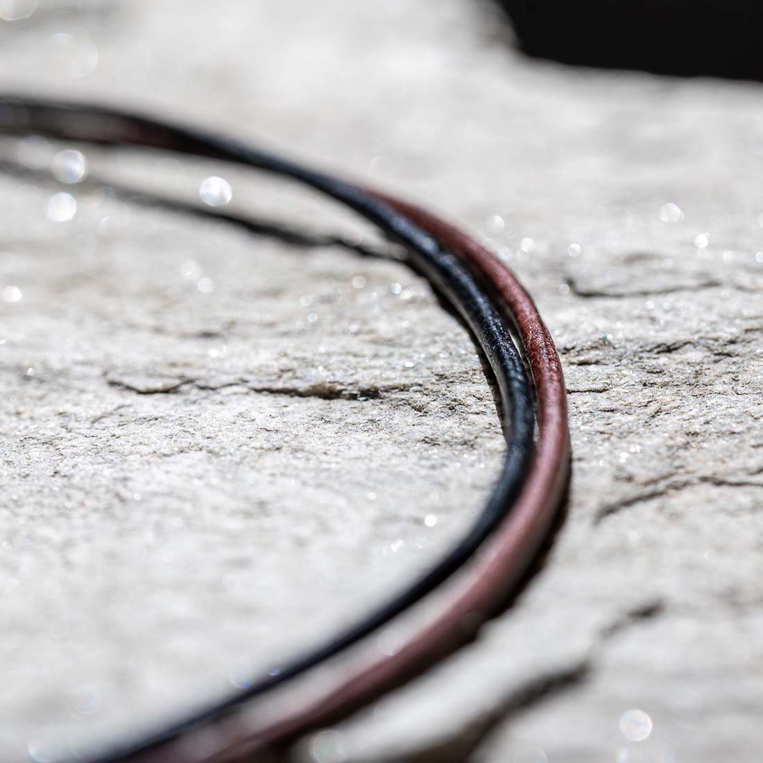 Lederband Natur 2 mm | Sterlingsilber Bajonettverschluss