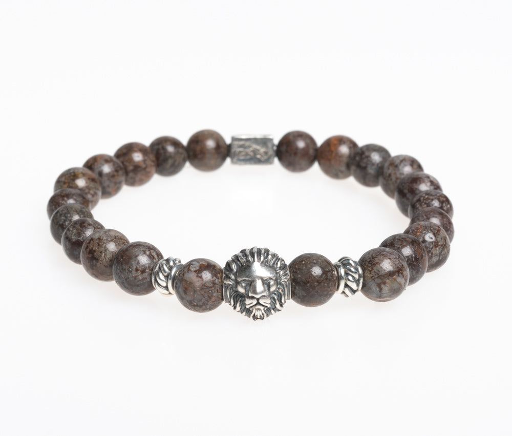 Hoamat-Armband "Chiemgaulöwe" brauner Achat