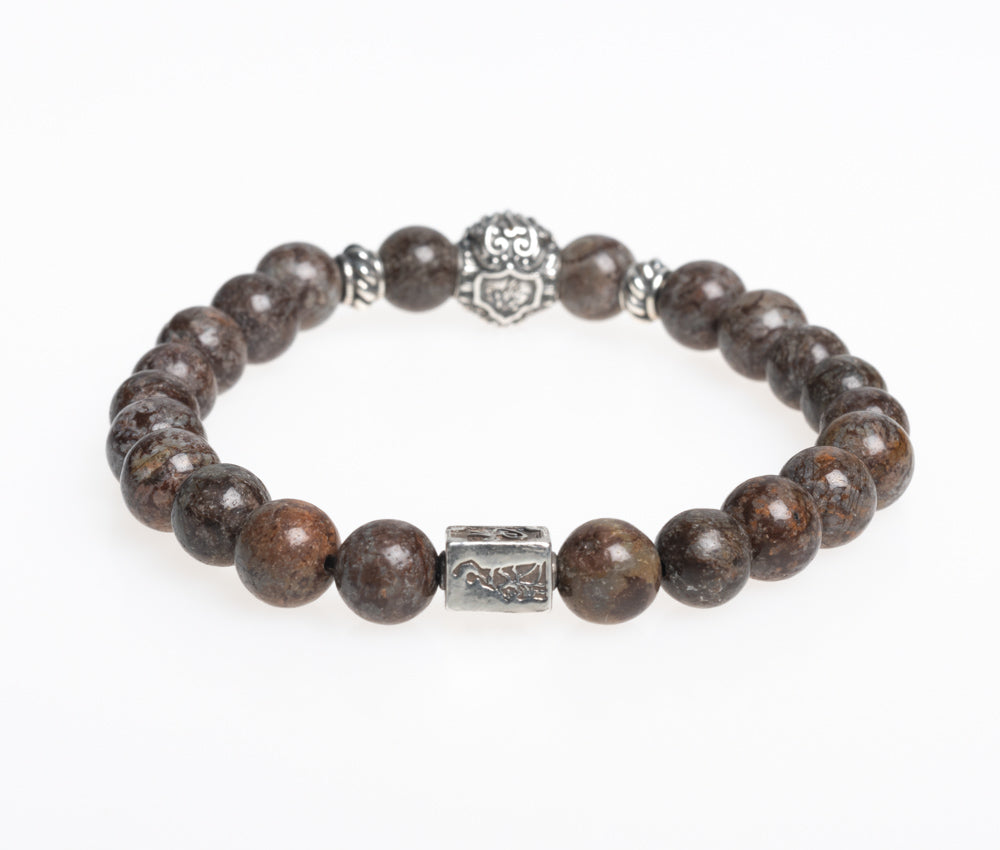 Hoamat-Armband "Chiemgaulöwe" brauner Achat