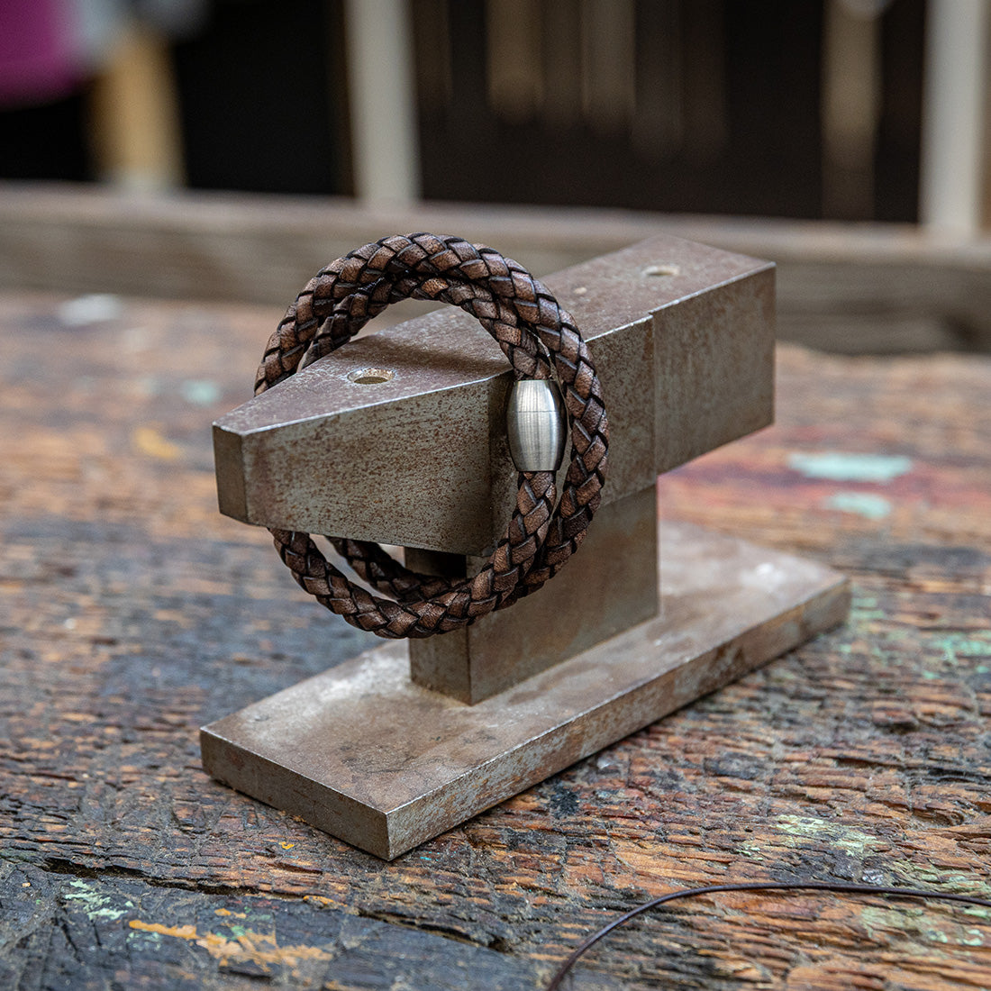 Hoamat Armband | Einfache Goassl | Lederarmband mit Magnetverschluß