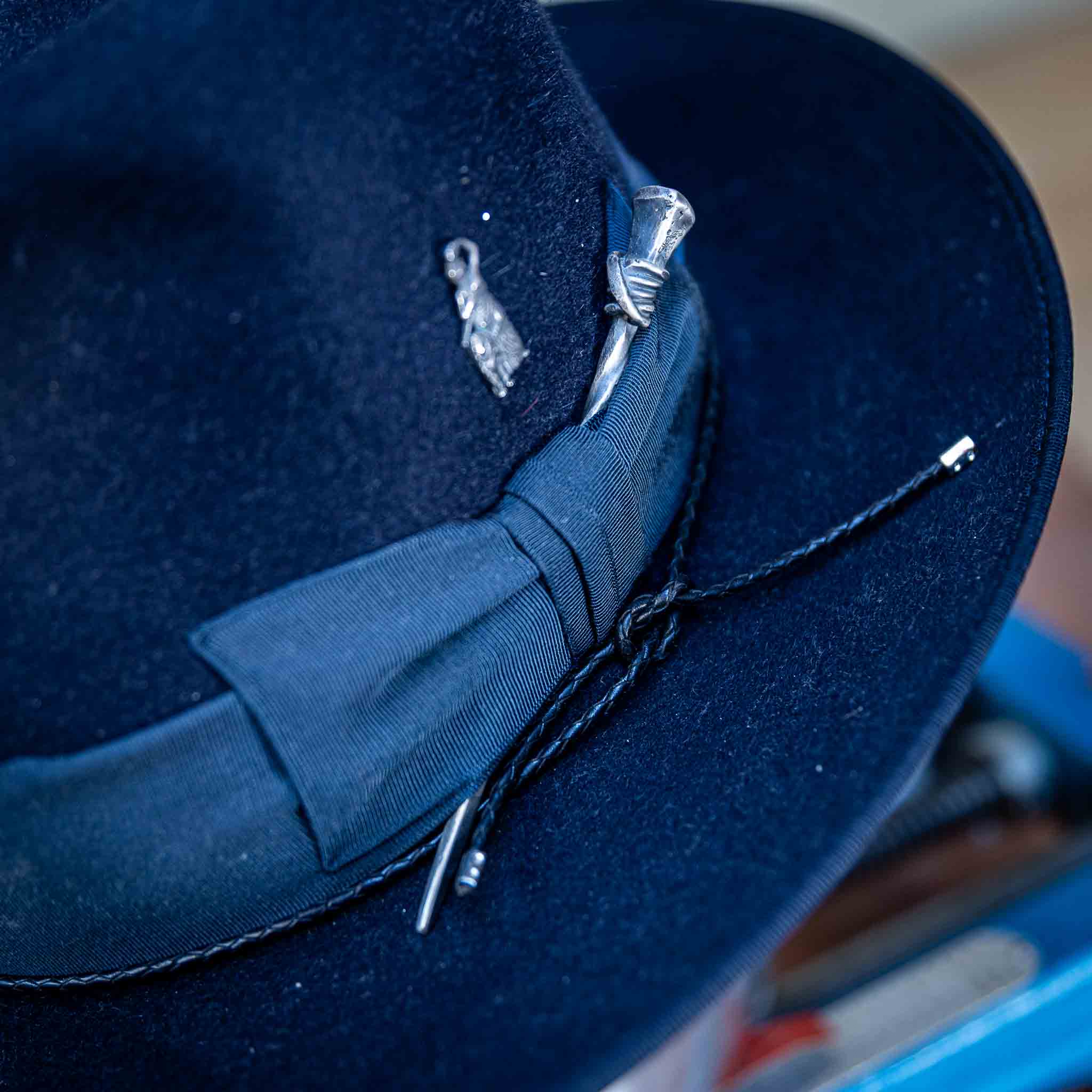 Fedora Hut Deep Navy aus Hasenhaar | UNIKAT | handgefertigt by JULIEN SCHAEDEL | MAMMA BAVARIA KOLLEKTIV