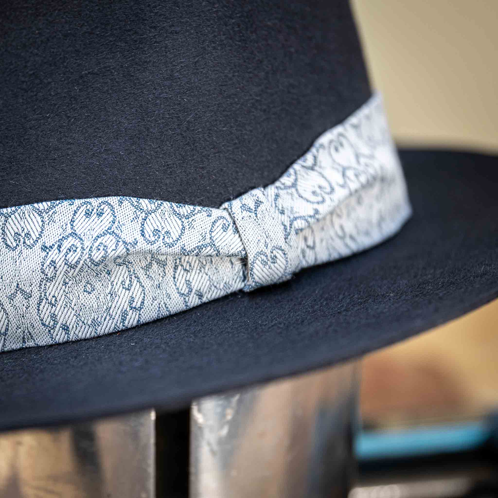 Fedora Hut Deep Navyblu aus Hasenhaar | UNIKAT | handgefertigt by JULIEN SCHAEDEL | MAMMA BAVARIA KOLLEKTIV