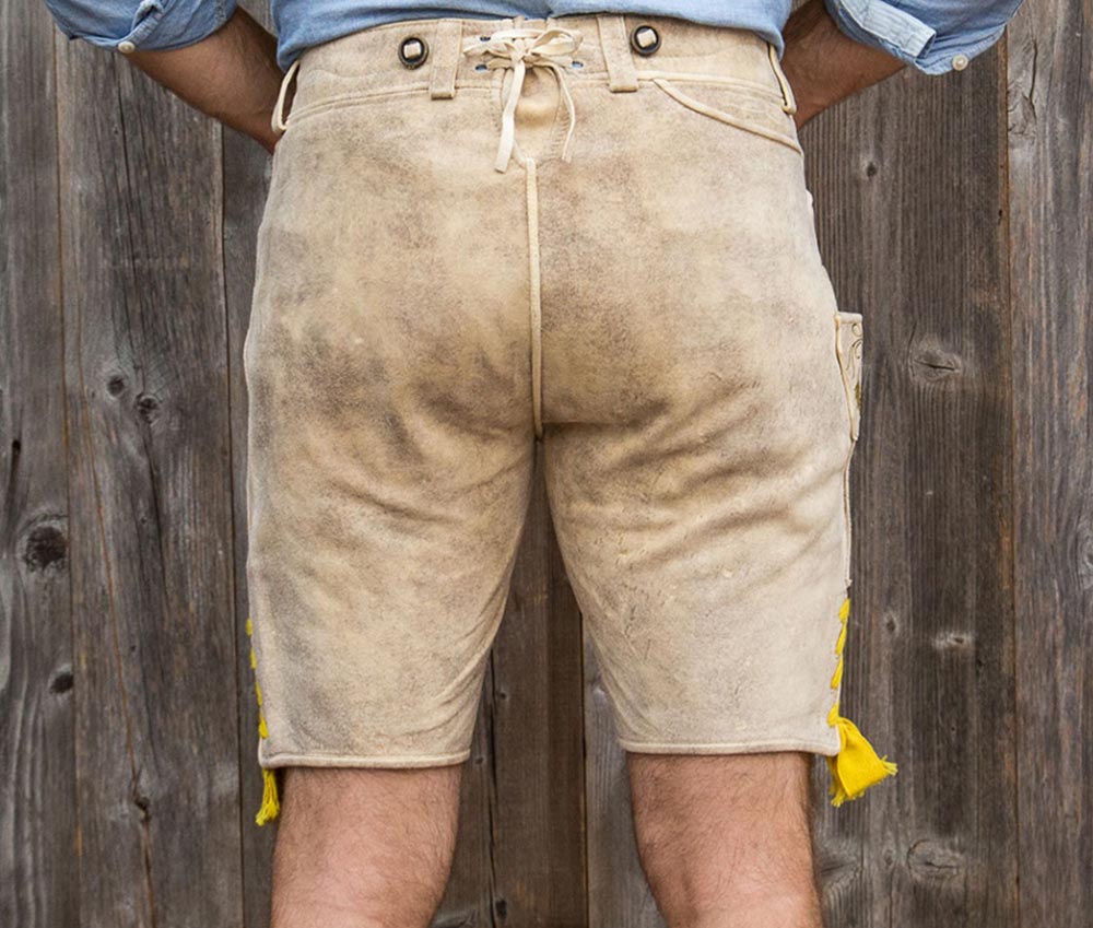 Lederhose "Ursprung" – Bavaria – Natur / Maisgelb