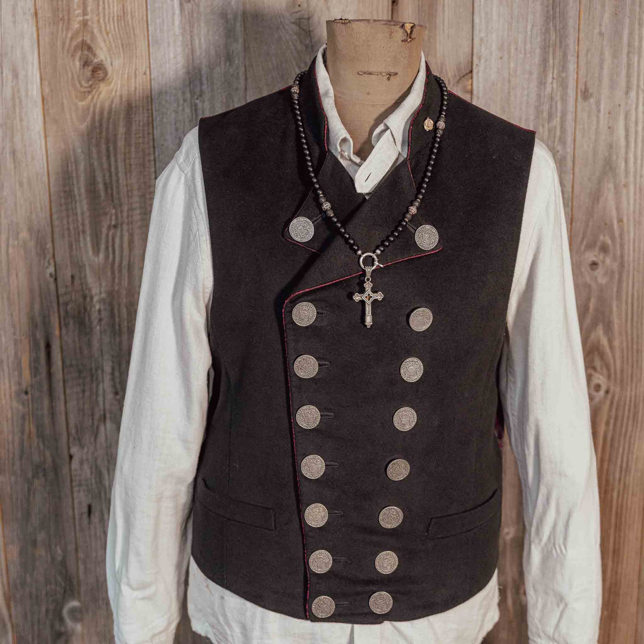 "Joseph P.-De Andere“ Bierkutscher modern Weste schwarz rot