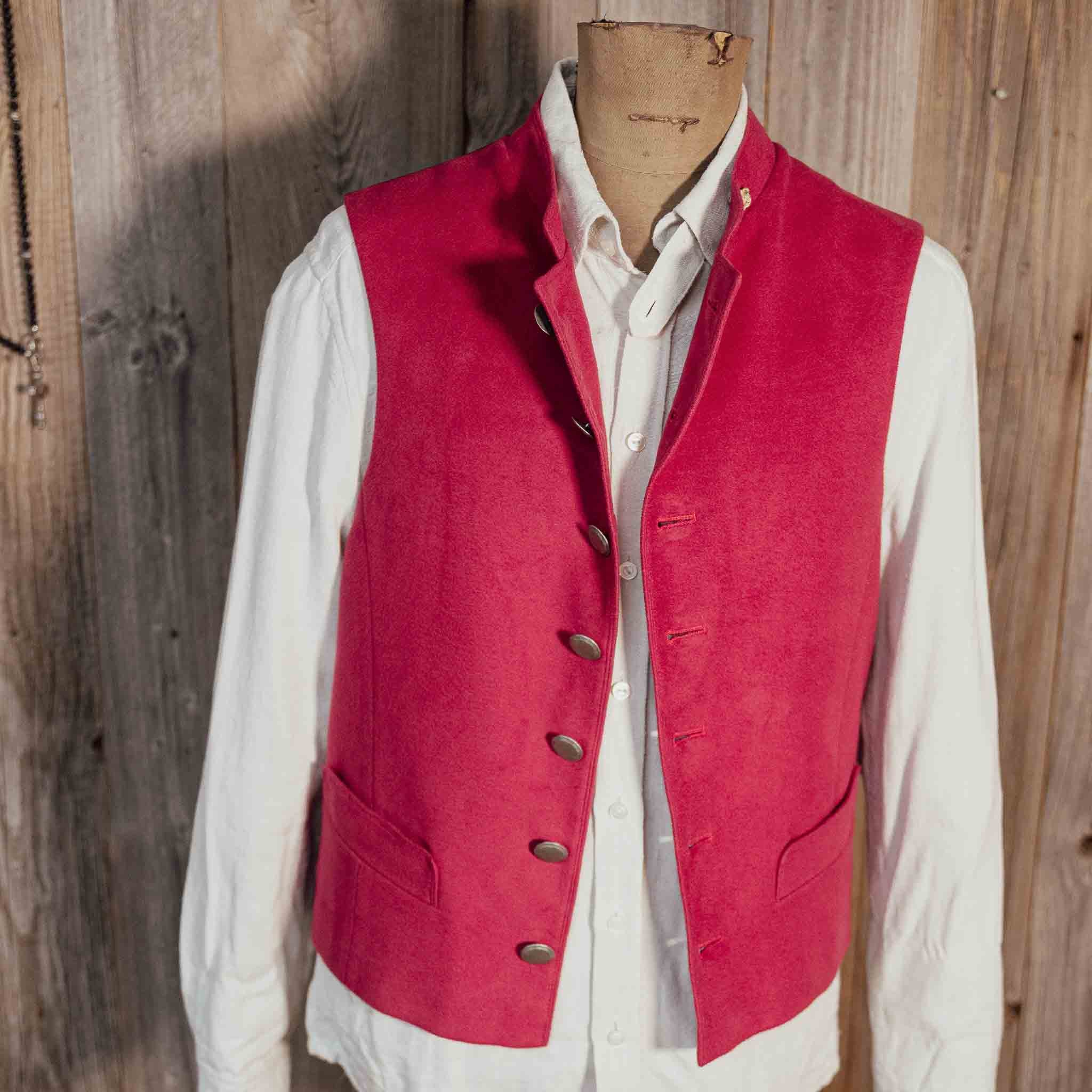 "K.Ludwig-De Oane“ Einreiher Weste weinrot