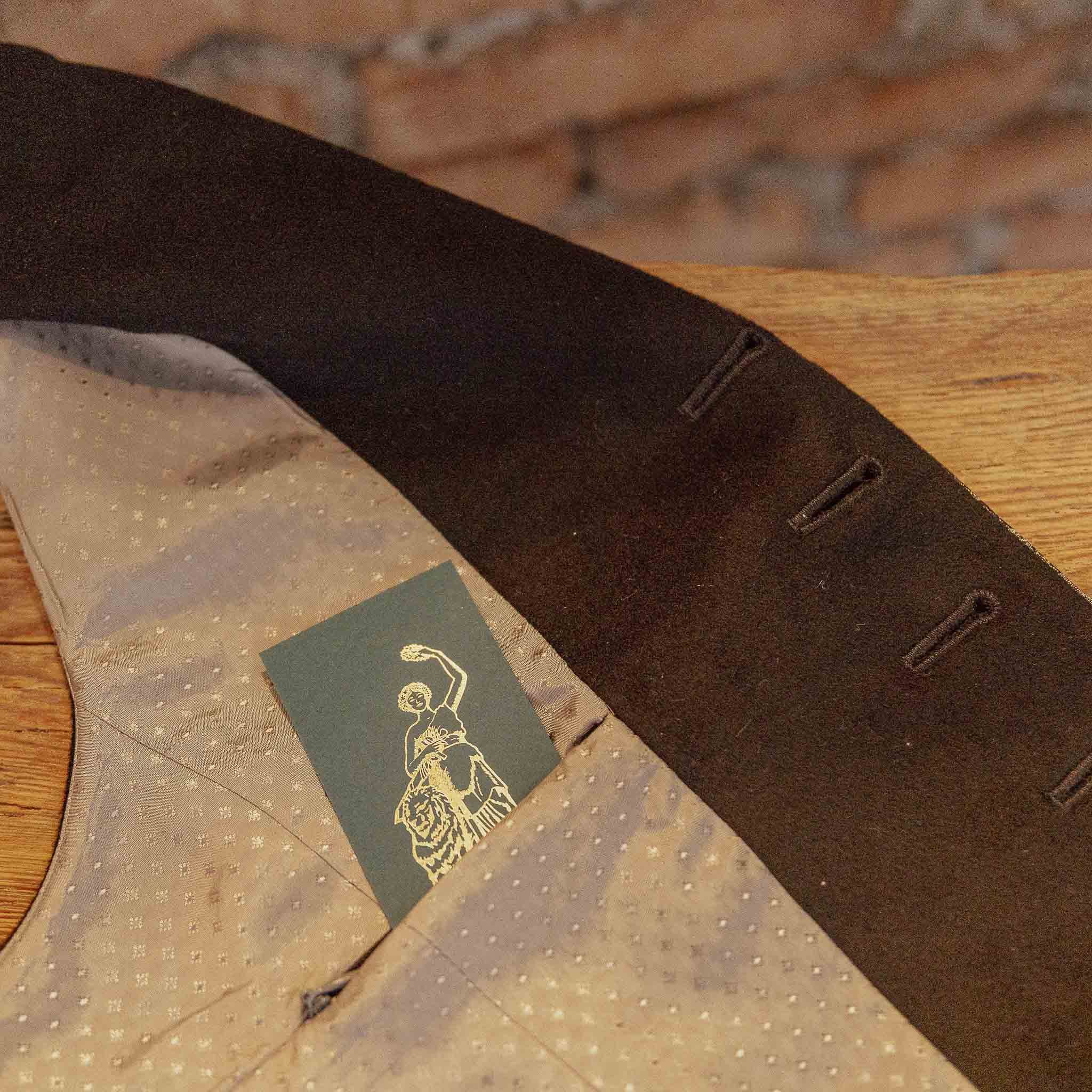 "Napoleon B.-De Oane“ Einreiher Weste schwarz steingrau