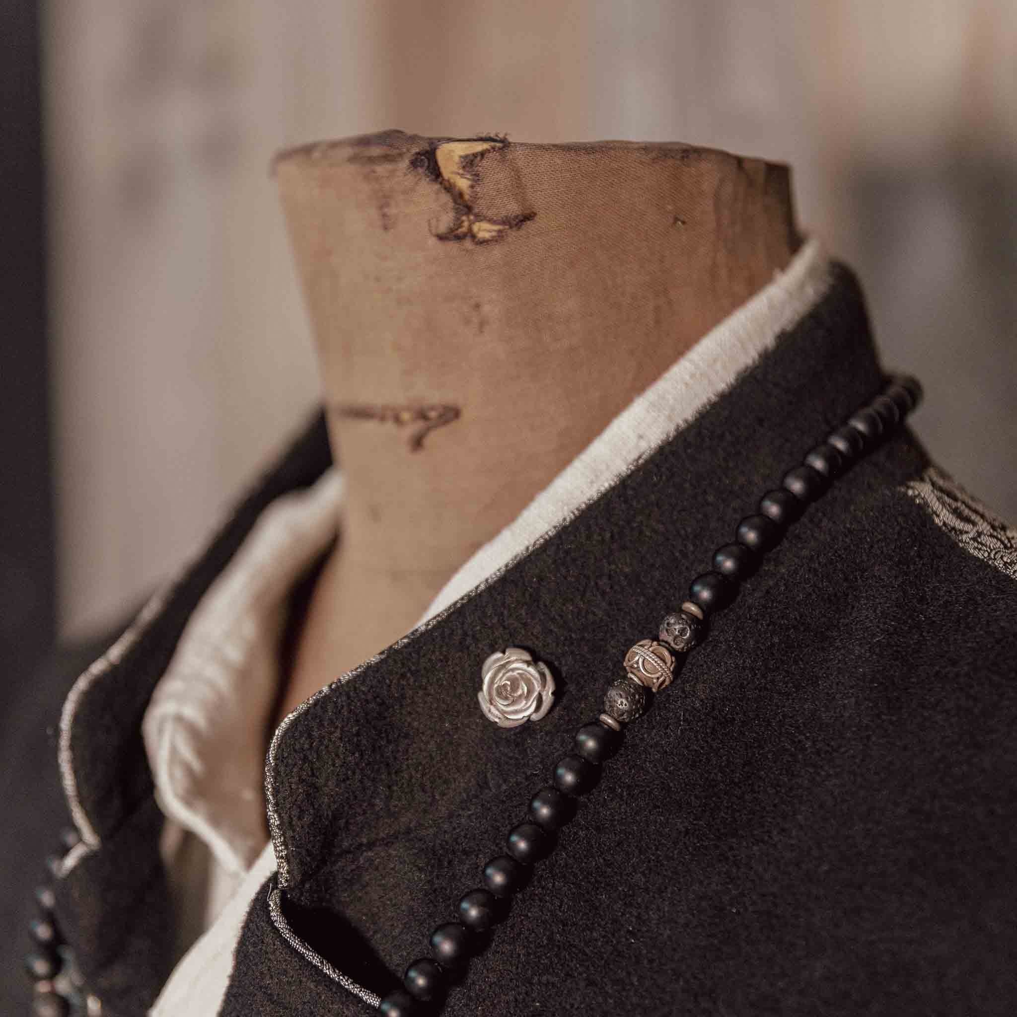 "Napoleon B.-De Oane“ Einreiher Weste schwarz steingrau