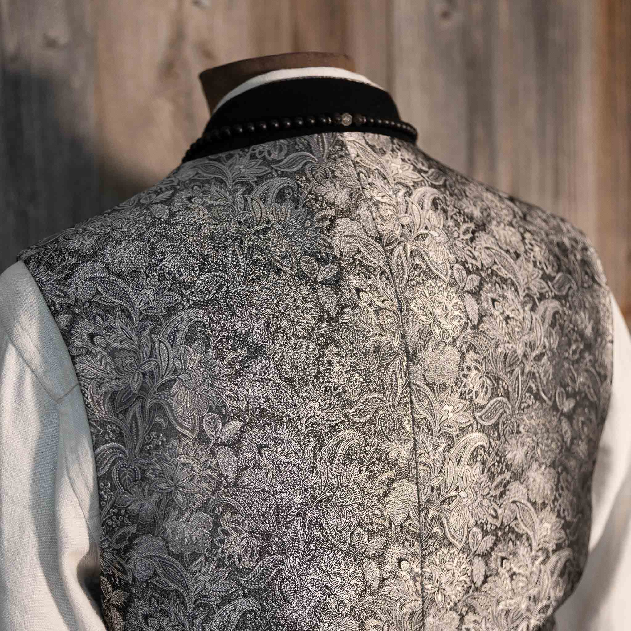 "Napoleon B.-De Oane“ Einreiher Weste schwarz steingrau