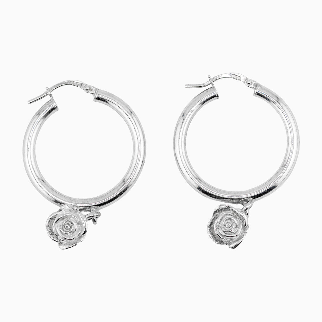 Ohrringe „Rosen-Creole“ 925 Sterlingsilber poliert