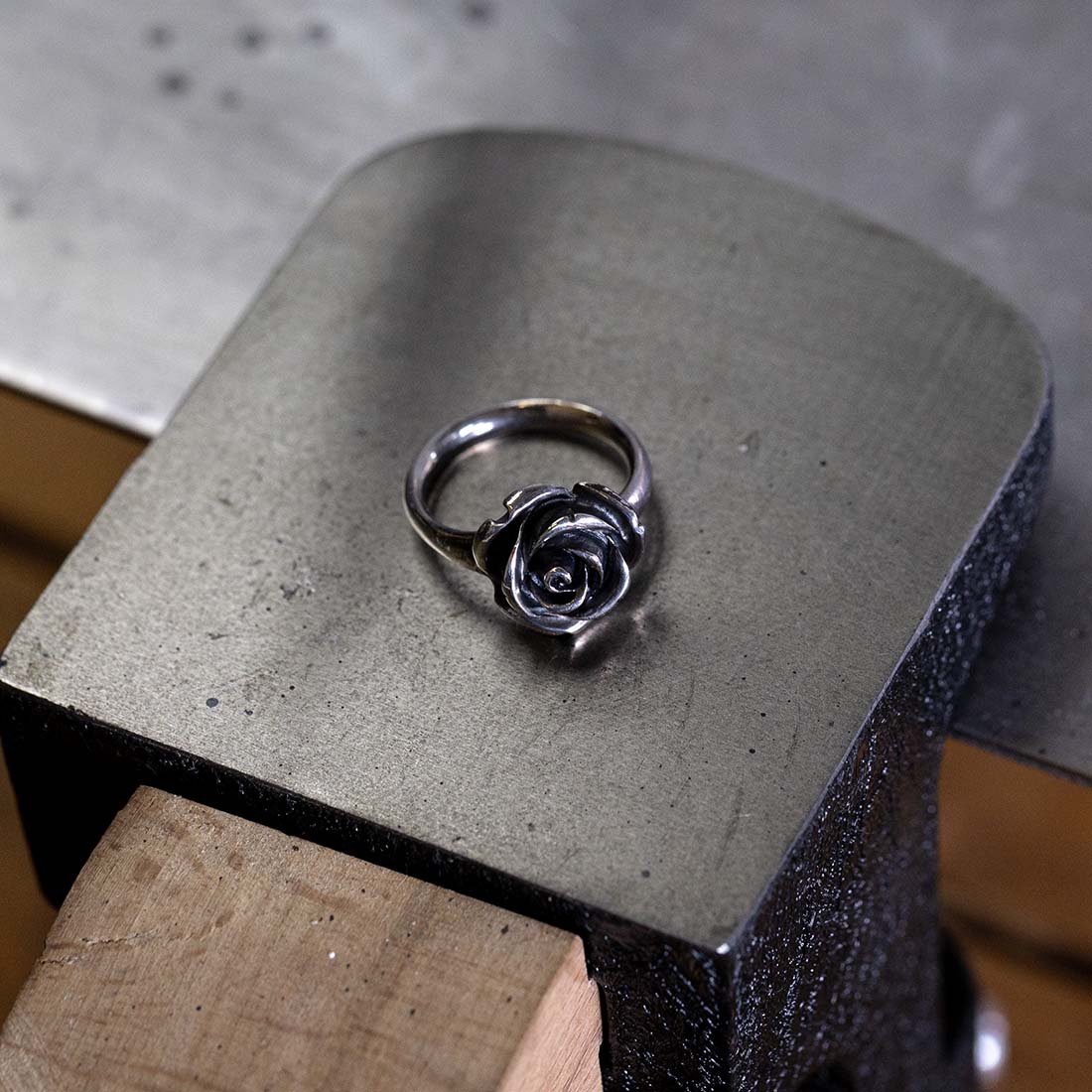 Rosen-Ring aus Sterlingsilber