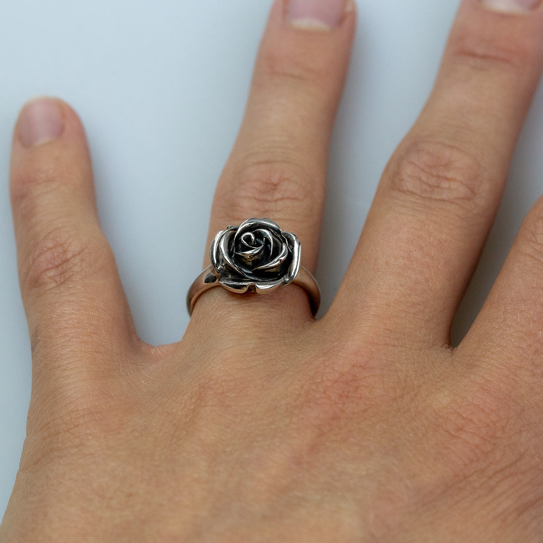 Rosen-Ring aus Sterlingsilber