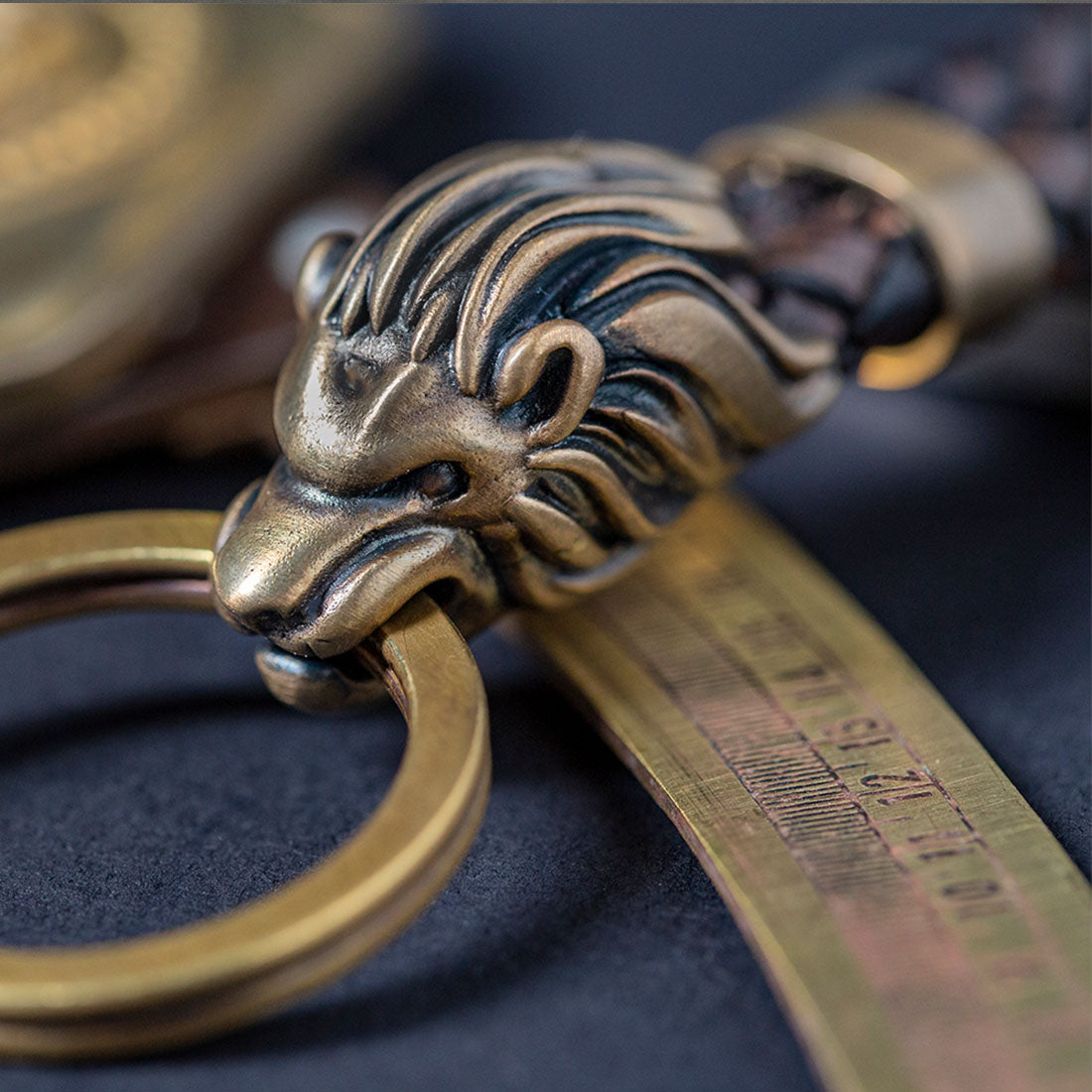 Schlüsselanhänger "Chiemgaulöwe" Messing