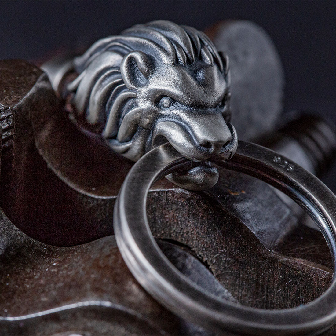 Schlüsselanhänger "Chiemgaulöwe" Sterlingsilber