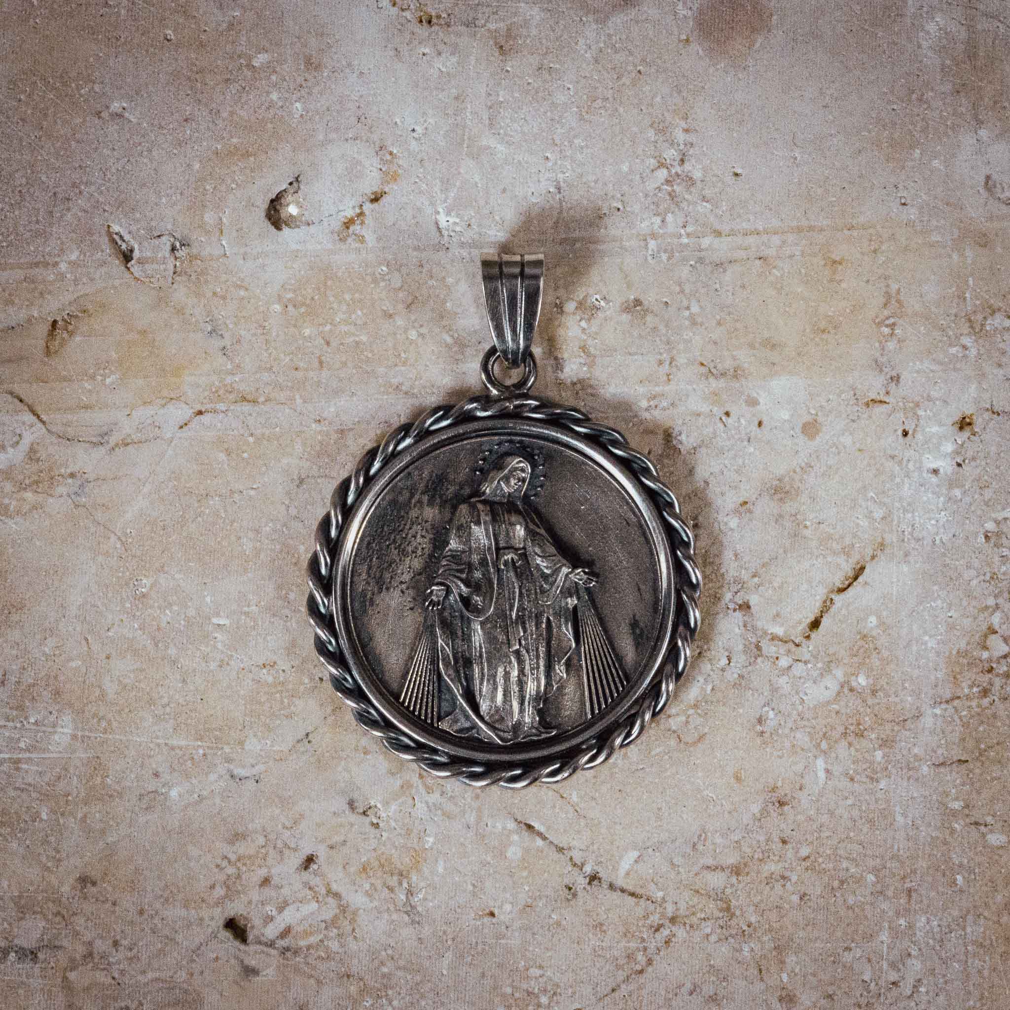 Ketten-Anhänger "Heilige Maria" aus 925er Sterlingsilber