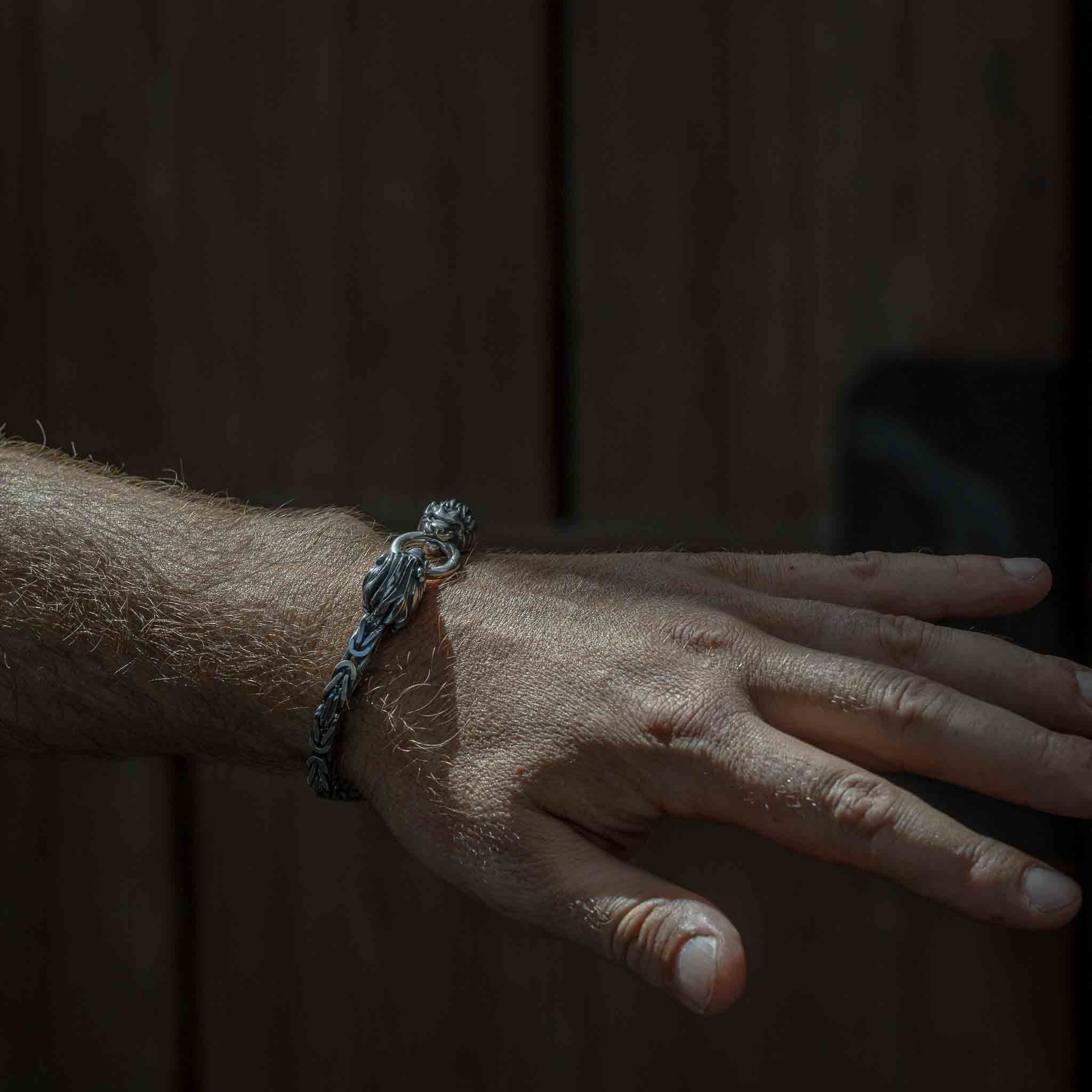 Hoamat-Armband Chiemgaulöwe | Königskette | 925 Sterlingsilber