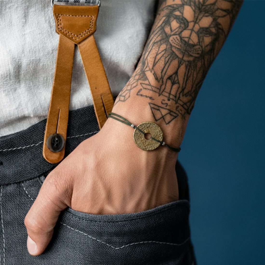 Armband "Münze" mit Doppel-Ring-Verschluss