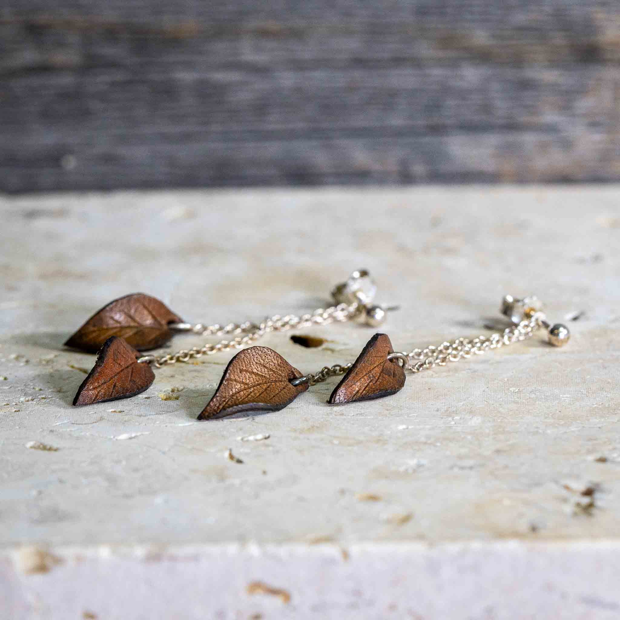 Ohrhänger “Lederblatt”