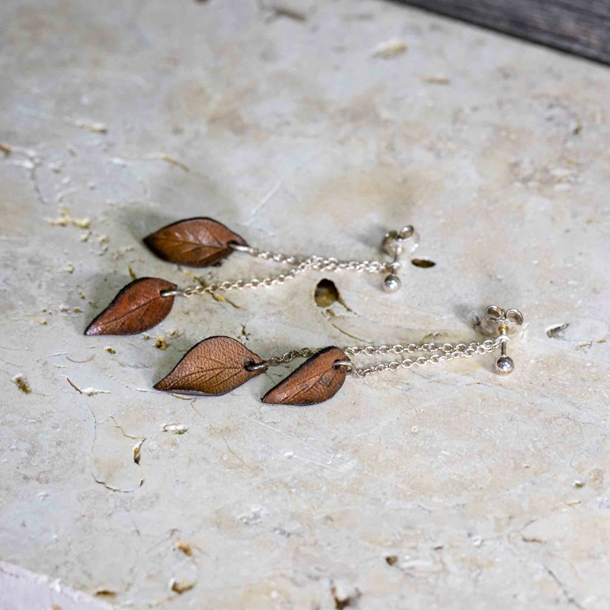 Ohrhänger “Lederblatt”