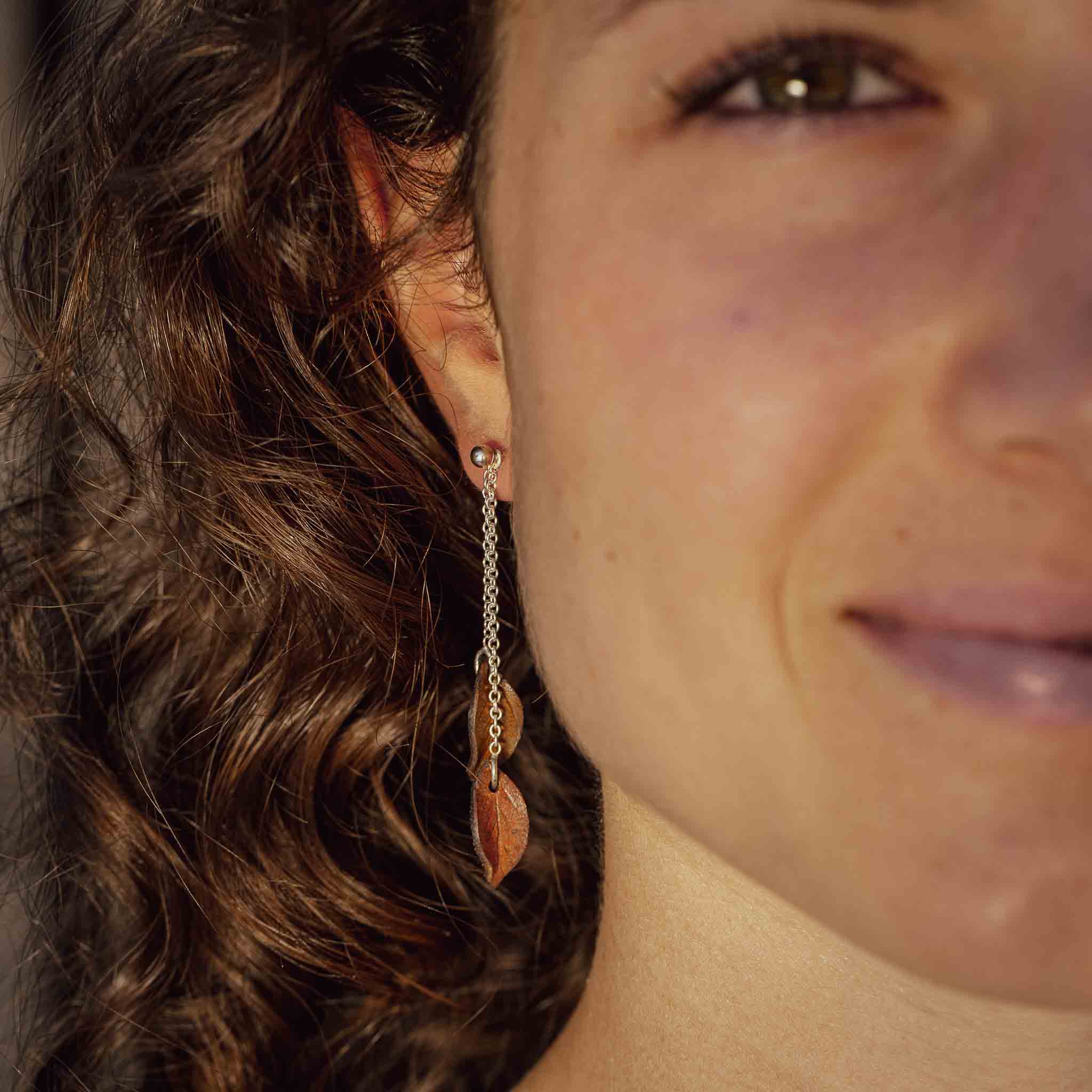 Ohrhänger “Lederblatt”