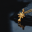 Gipfelkreuz Zugspitze | Kettenanhänger aus 925 Sterlingsilber 18 Karat Gelbgold vergoldet