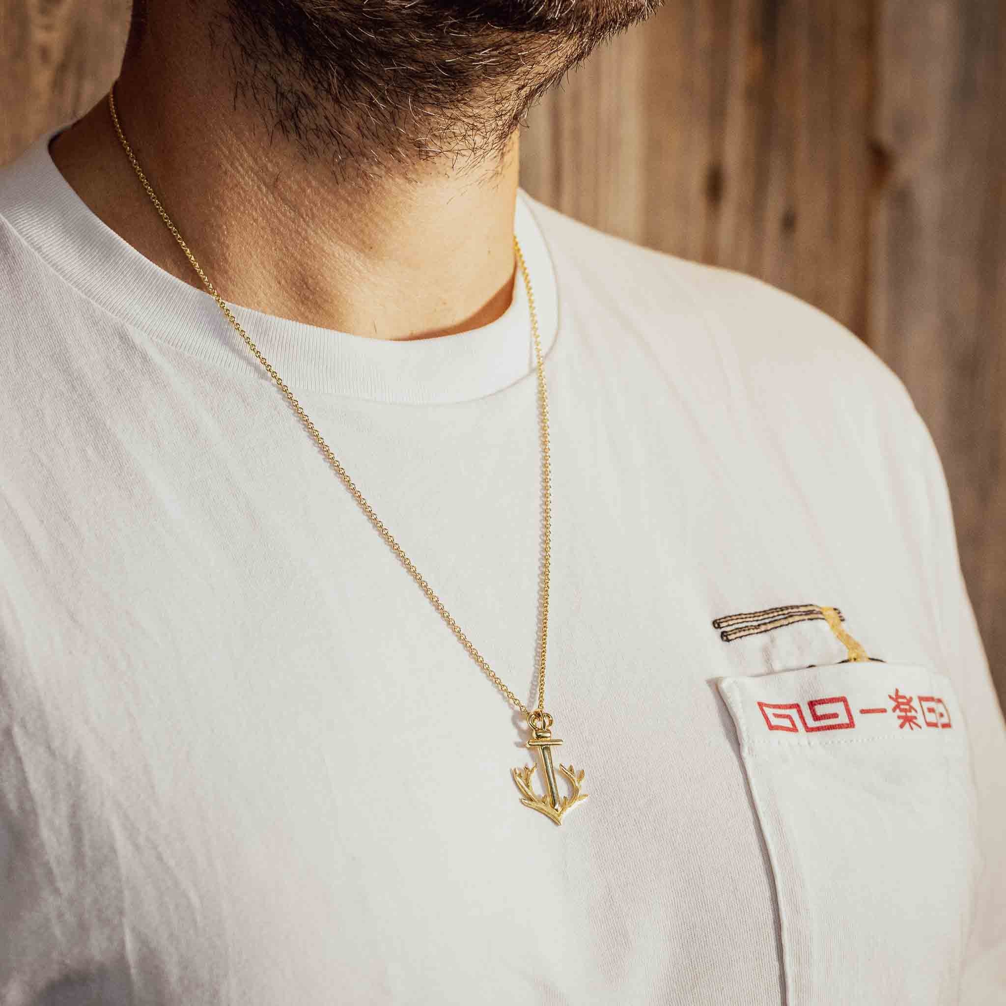 Halskette "Glaube, Liebe, Tradition" aus 18 Karat Gelbgold