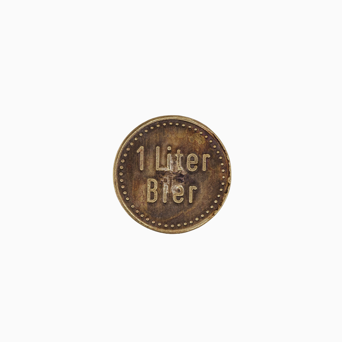 Historisches Bierzeichen | rund Messing | Max Hoy | Ansteck-Pin