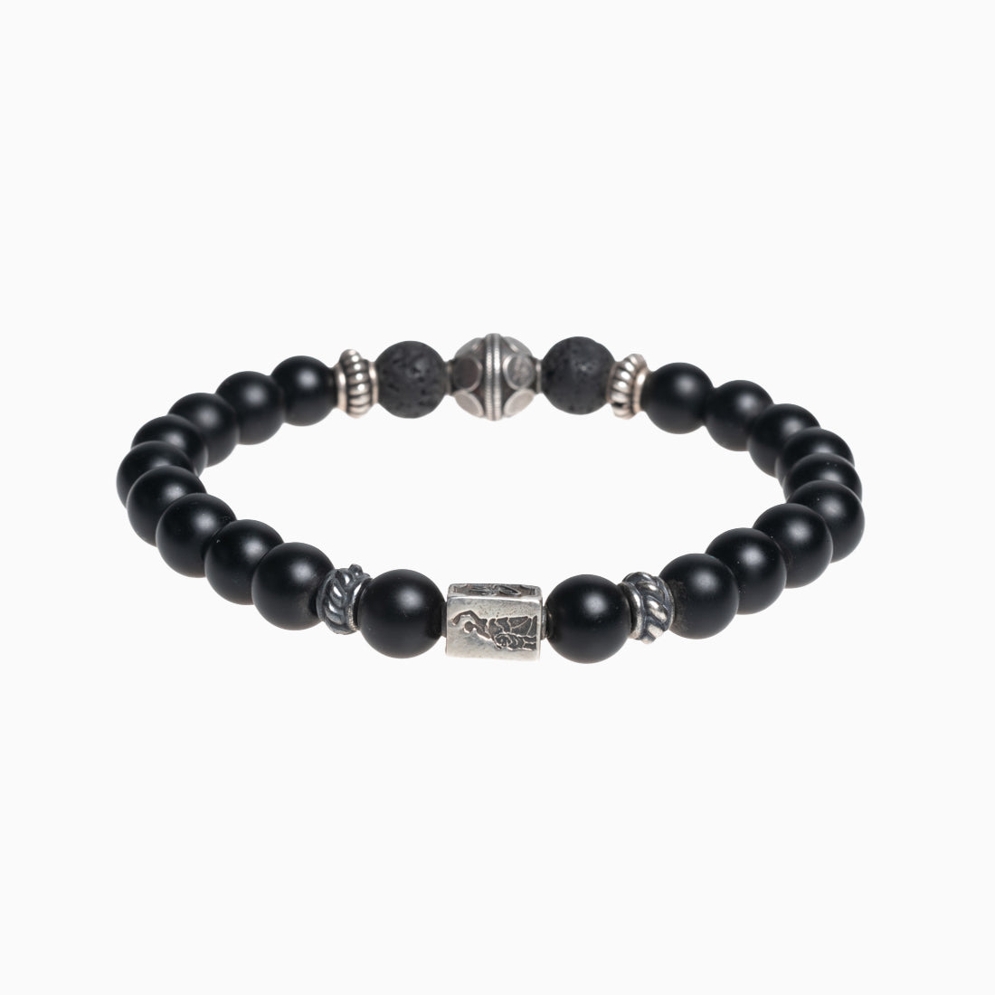 Edelsteinarmband "Ave Bavaria simple" Onyx matt