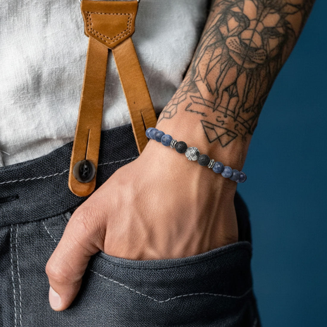 Edelsteinarmband "Ave Bavaria simple" Sodalith