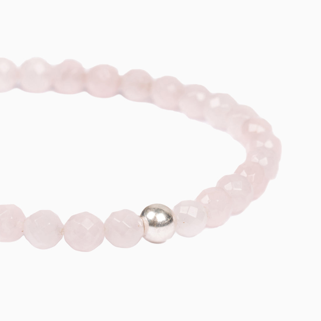 Edelsteinarmband "Porta Bavaria" Rosenquarz facettiert