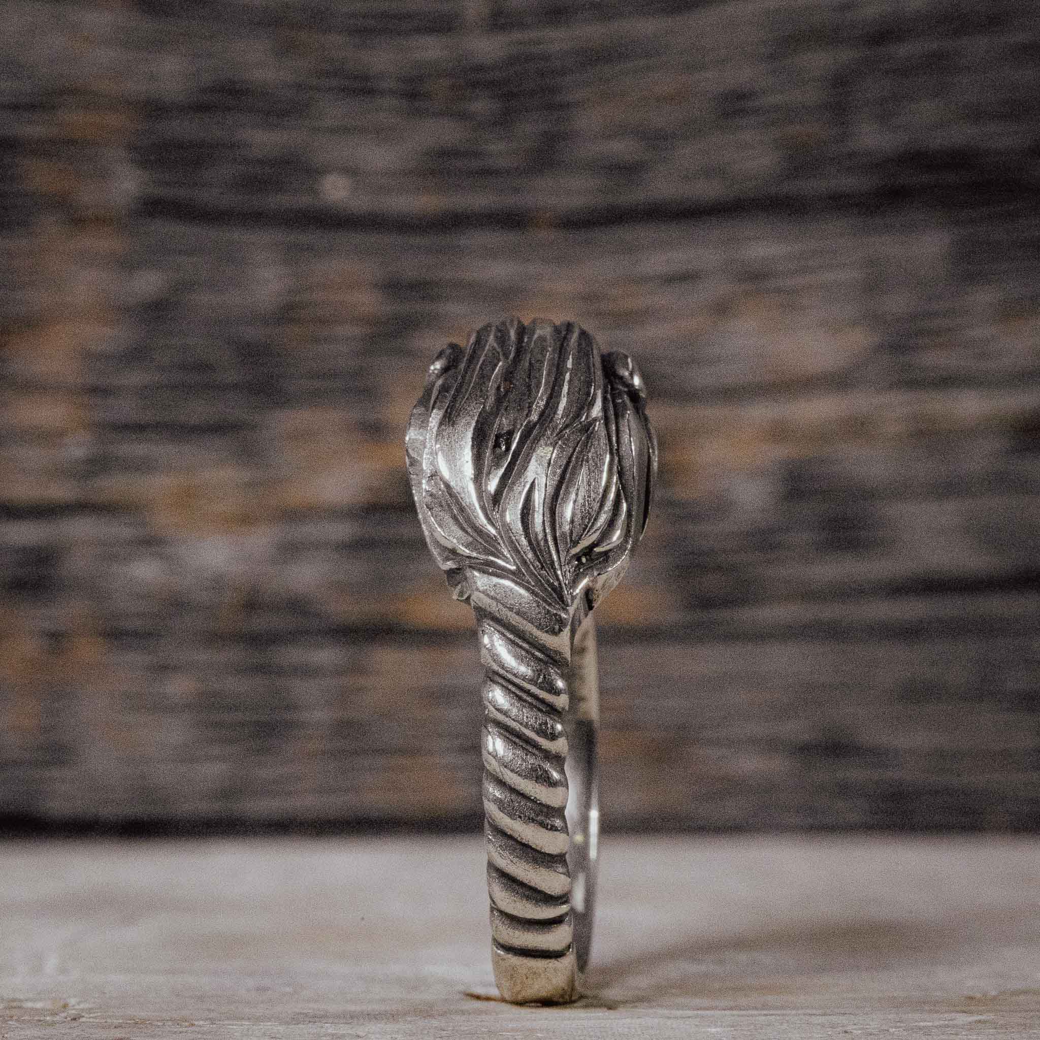 Ring „Bavaria Löwe“ – geschwärzt in Sterlingsilber