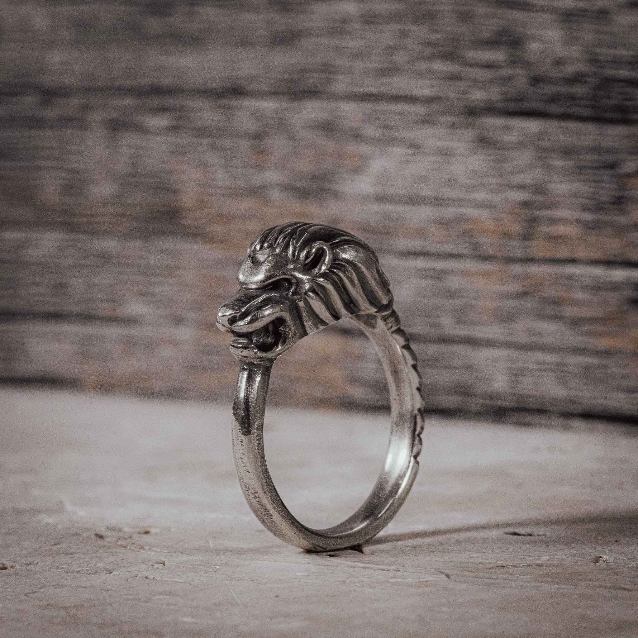 Ring „Bavaria Löwe“ – geschwärzt in Sterlingsilber