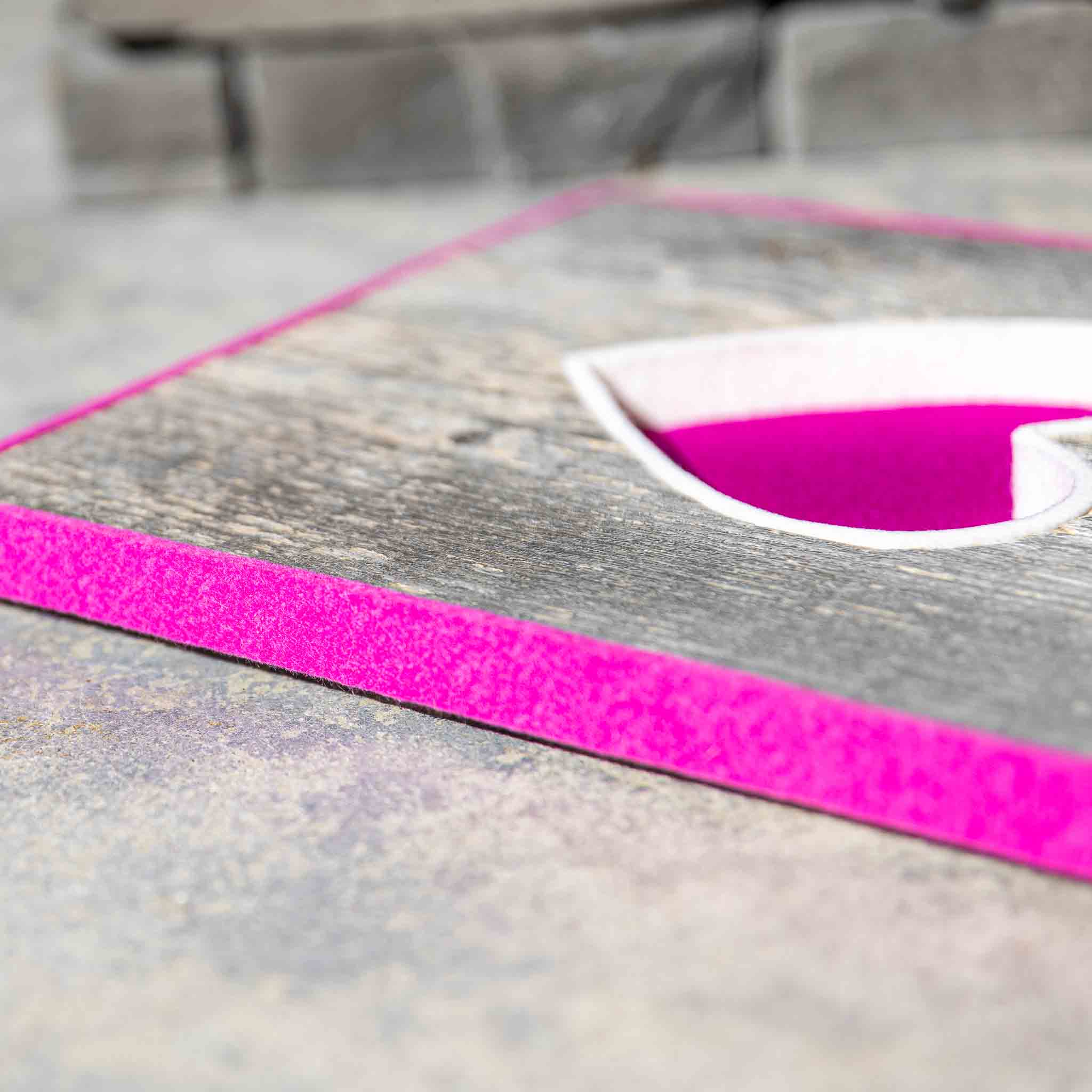 Alpen Kult-Quadrat mit Herz "lila, weis, pink"