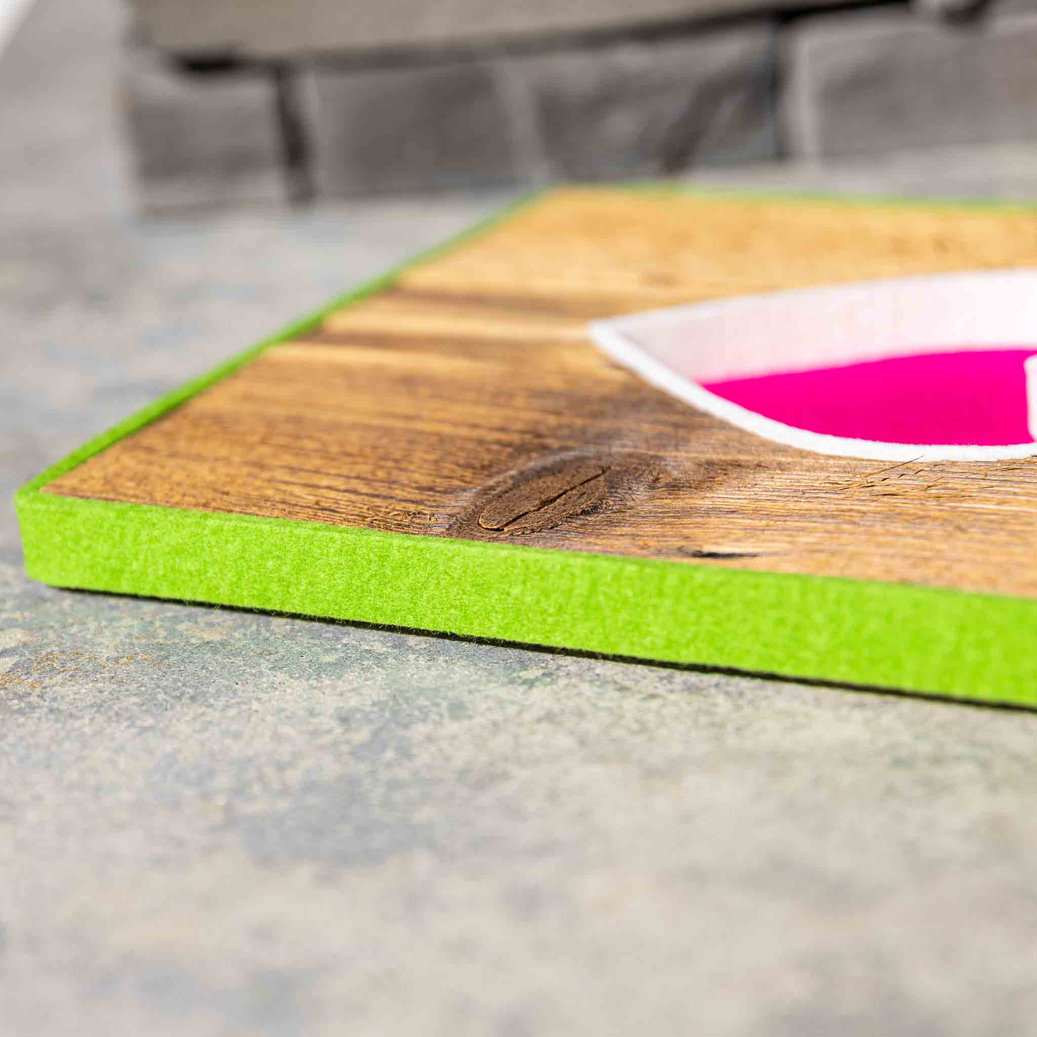 Alpen Kult-Quadrat mit Herz "pink, weiß hellgrün"