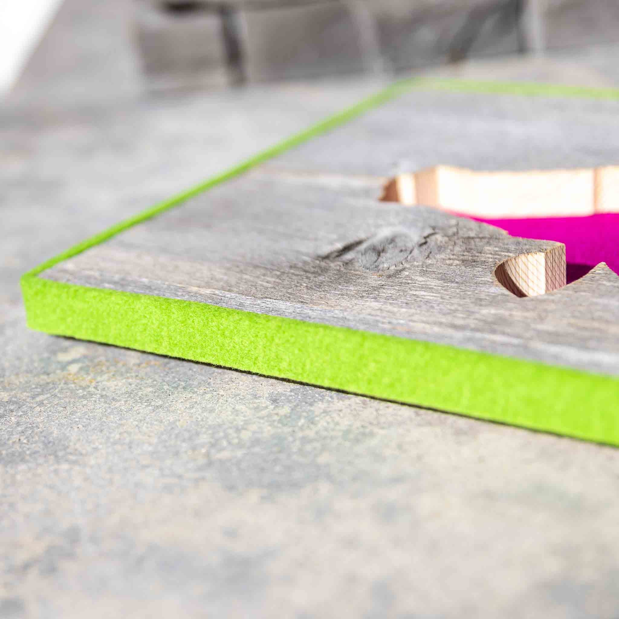 Alpen Kult-Quadrat mit Kuh "lila, hellgrün"