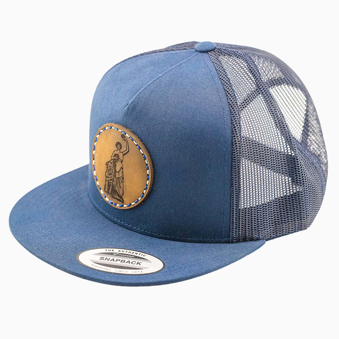 Snapback Cap Bavaria | Lederpatch | Alpine Blue | MAMMA BAVARIA