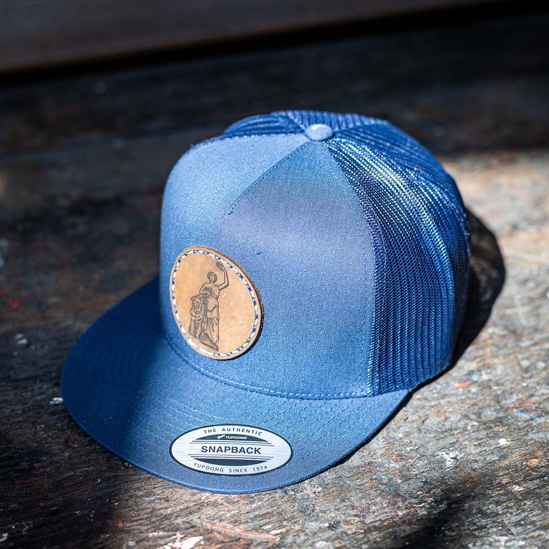 Snapback Cap Bavaria | Lederpatch | Alpine Blue | MAMMA BAVARIA