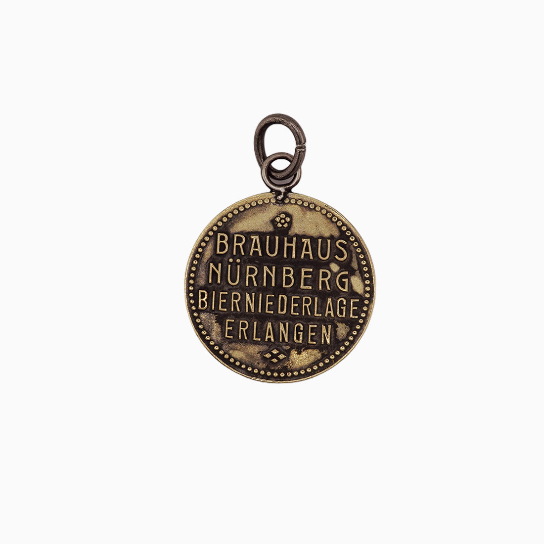 Historisches Bierzeichen | rund Messing | Brauhaus Nürnberg | Charivari-Anhänger