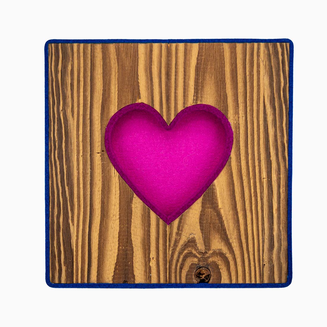 Alpen Kult-Quadrat mit Herz "pink, lila, blau"