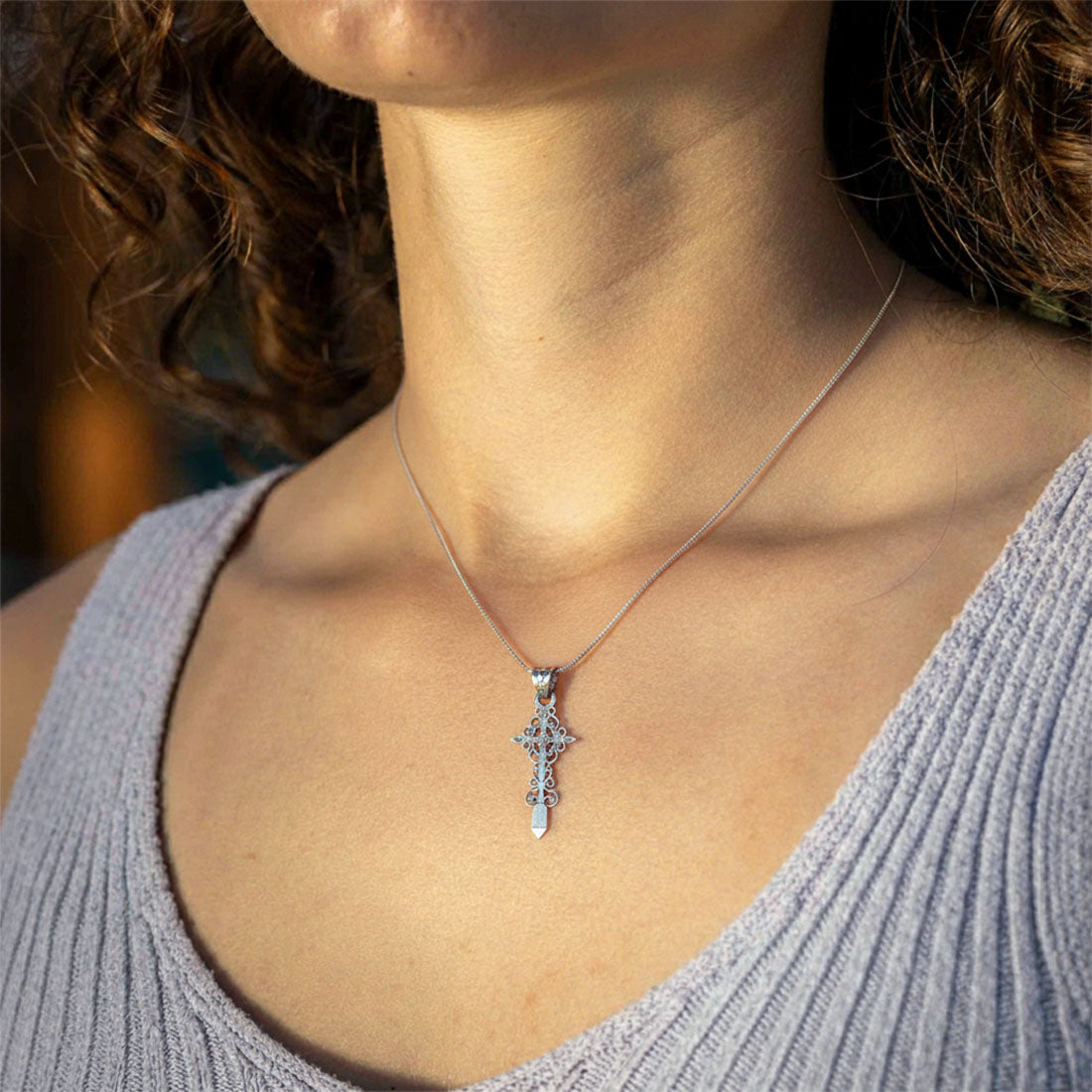 Gipfelkreuz Grünten Allgäu | Kettenanhänger aus 925 Sterlingsilber