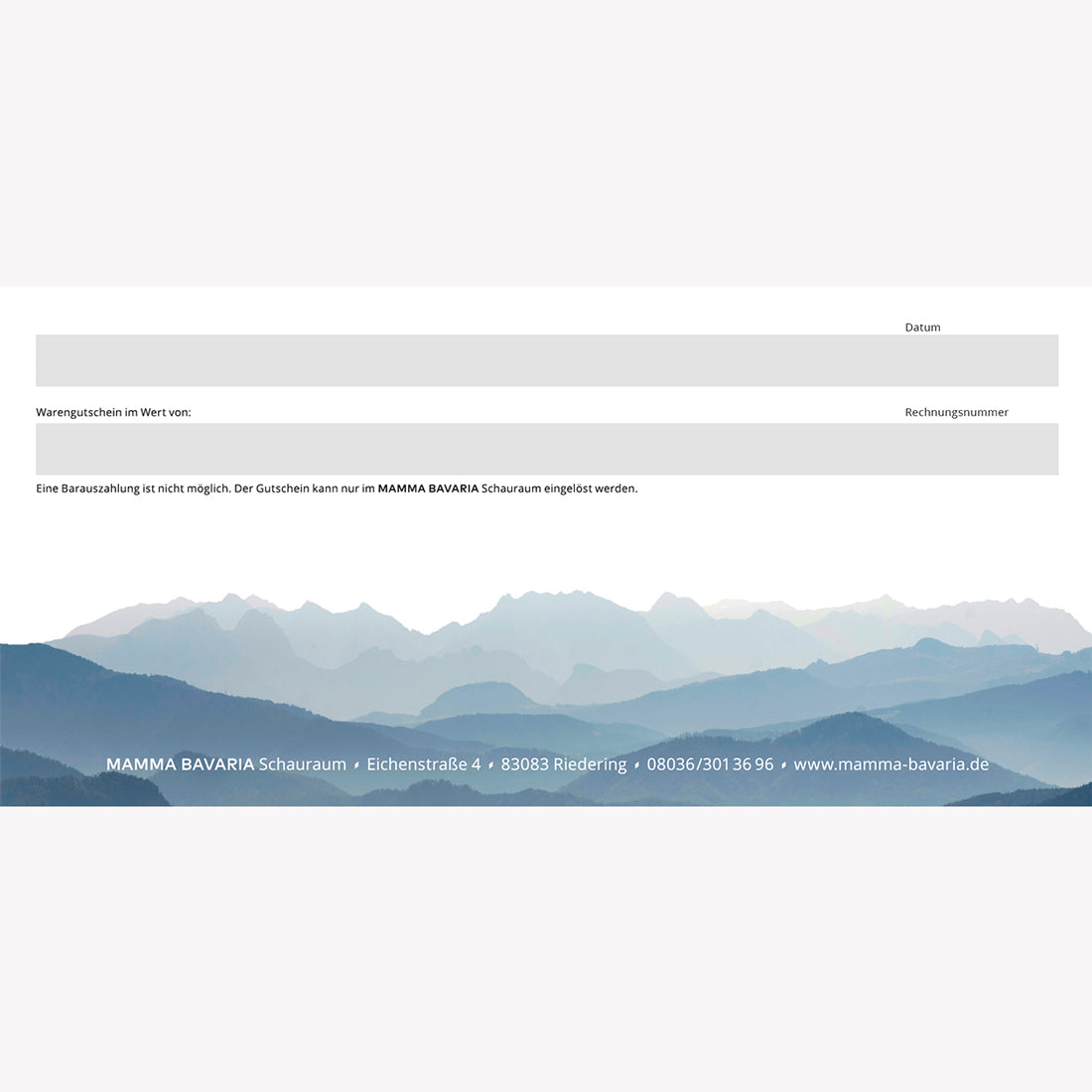 MAMMA BAVARIA Geschenk-Gutschein